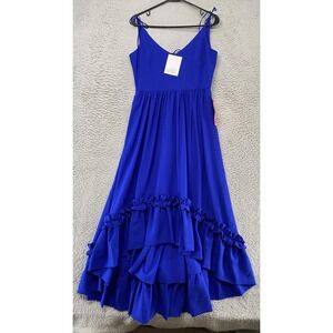 Badgley Mischka | Dresses | Belle Badgley Mischka Reese Halter Neck  Sleeveless Crepe Side Slit Gown Dress | Poshmark
